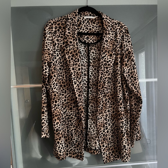 Drapey Leopard Print Blazer sz M - Picture 1 of 4